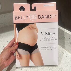 ➰🤰🏻NWT BELLY BANDIT BLACK V-SLING PREGNANCY SUPPORT